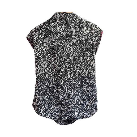 Rag & Bone Danise Silk Blouse Leopard Print Floral Abstract Pattern Size 4 EUC - Picture 6 of 10